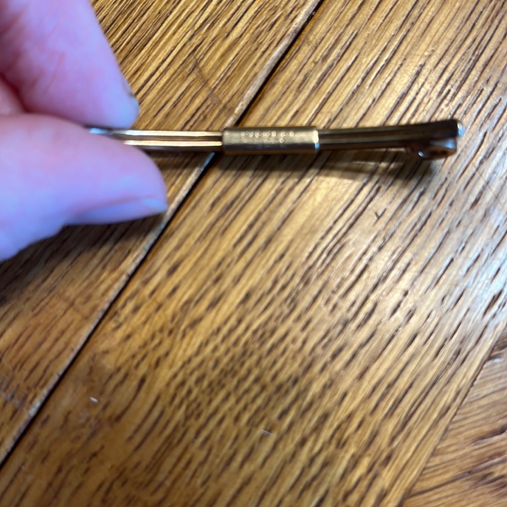 Vintage Gold Swank Tie Bar - Picture 3 of 3